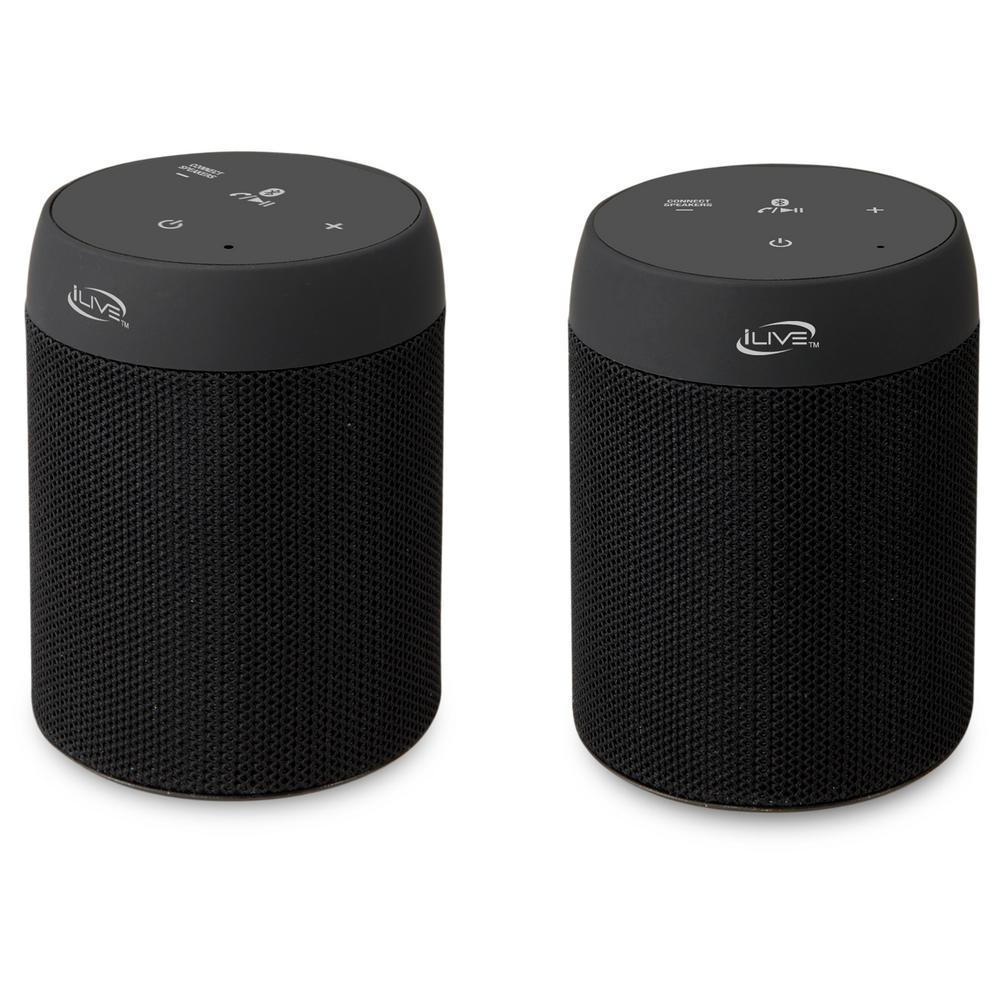 Bluetooth 5.0 Wireless Speaker Pair in Black - Super Arbor