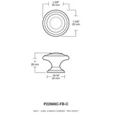 Harmon 1-3/8 in. (35mm) Matte Black Round Cabinet Knob