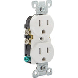 15 Amp Tamper-Resistant Duplex Outlet, White (10-Pack) - Super Arbor