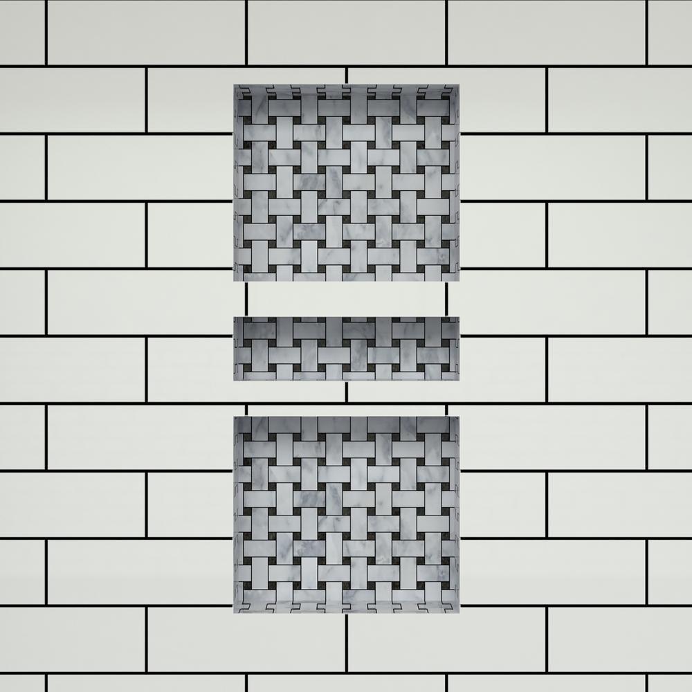Redi Niche 16 in. x 34 in. Triple Shower Niche Set in Black - Super Arbor