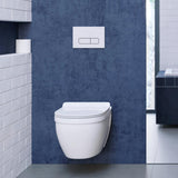 Ivy Wall Hung Elongated Toilet Bowl Only 0.8/1.28 GPF Dual Flush in White - Super Arbor