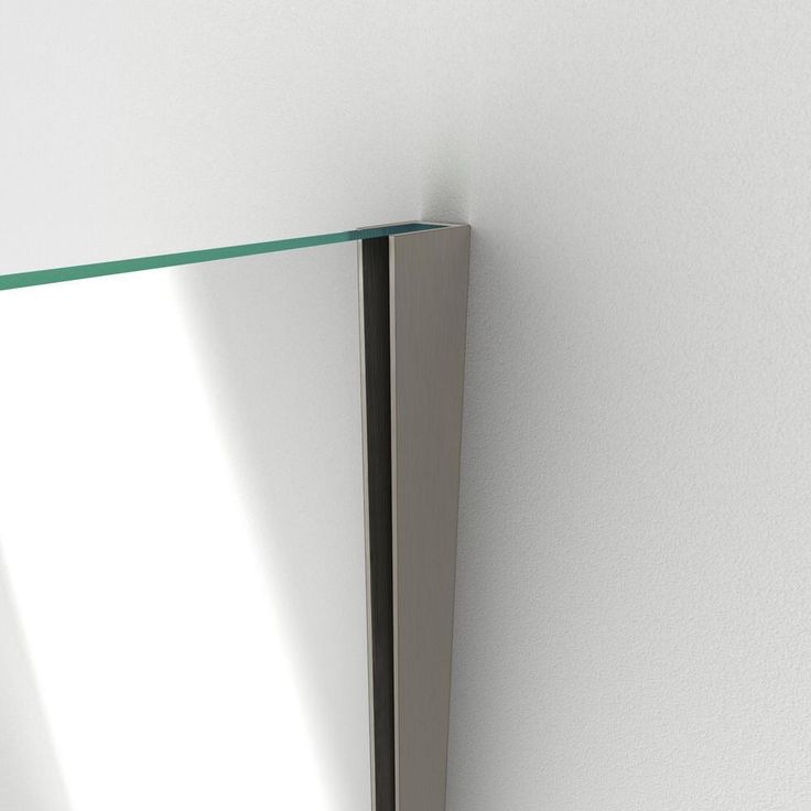 DreamLine Unidoor Plus 45.5–46 in. W x 72 in. H Frameless Hinged Shower Door, Brushed Nickel