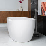 Dieppe 59 in. Acrylic Double Ended Flat Bottom Bathtub with Chrome Overflow and Drain Included in White - Super Arbor