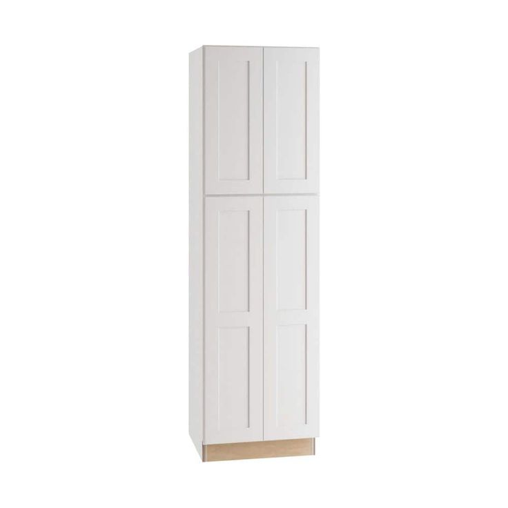 Home Decorators Collection Newport 24 in. W x 24 in. D x 90 in. H Assembled Plywood Pantry Kitchen Cabinet in Pacific White with Soft Close