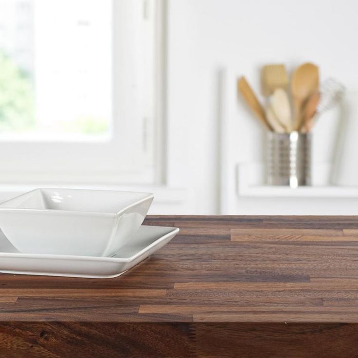 Sparrow Peak Saman 10-ft Natural Straight Butcher Block Saman Kitchen Countertop