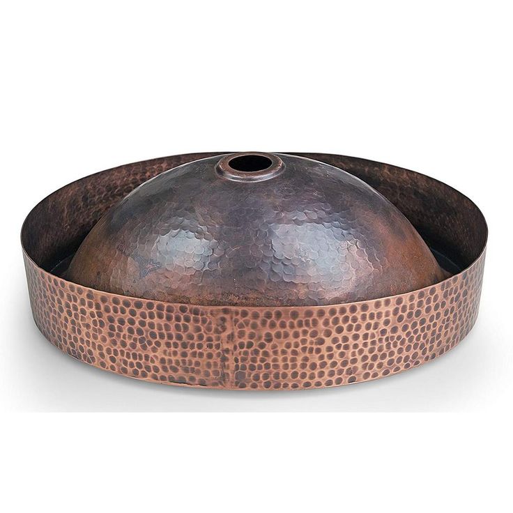 Monarch Abode 17 in. Hand Hammered Skirted Vessel Bathroom Sink in Pure Copper