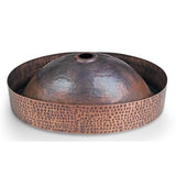 Monarch Abode 17 in. Hand Hammered Skirted Vessel Bathroom Sink in Pure Copper