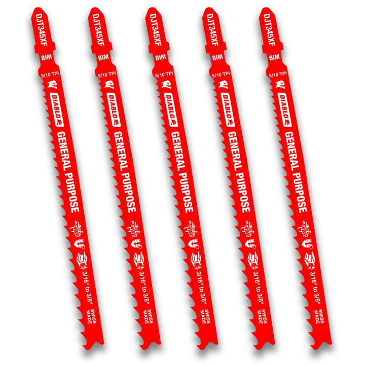 5-1/4 in. x 20 TPI General Purpose Bi-Metal Jigsaw Blade (5-Pack) - Super Arbor
