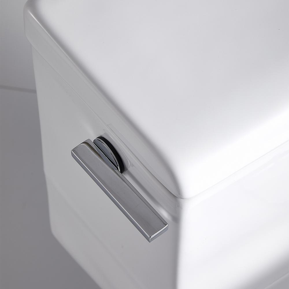 0.8 GPF /1.28 GPF Dual Flush Ceramic Bowl Square Elongated Toilet Bowl Only in White