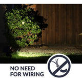 High Lumen Metal Solar Black Outdoor Integrated LED Landscape Spot Light (2-Pack)