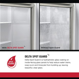 Simplicity 60 x 59-1/4 in. Frameless Mod Soft-Close Sliding Bathtub Door in Chrome with 1/4 in. (6mm) Clear Glass - Super Arbor