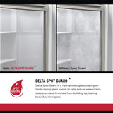Crestfield 60 in. x 58-1/8 in. Traditional Semi-Frameless Sliding Bathtub Door in Bronze and 1/4 in. (6mm) Niebla Glass - Super Arbor