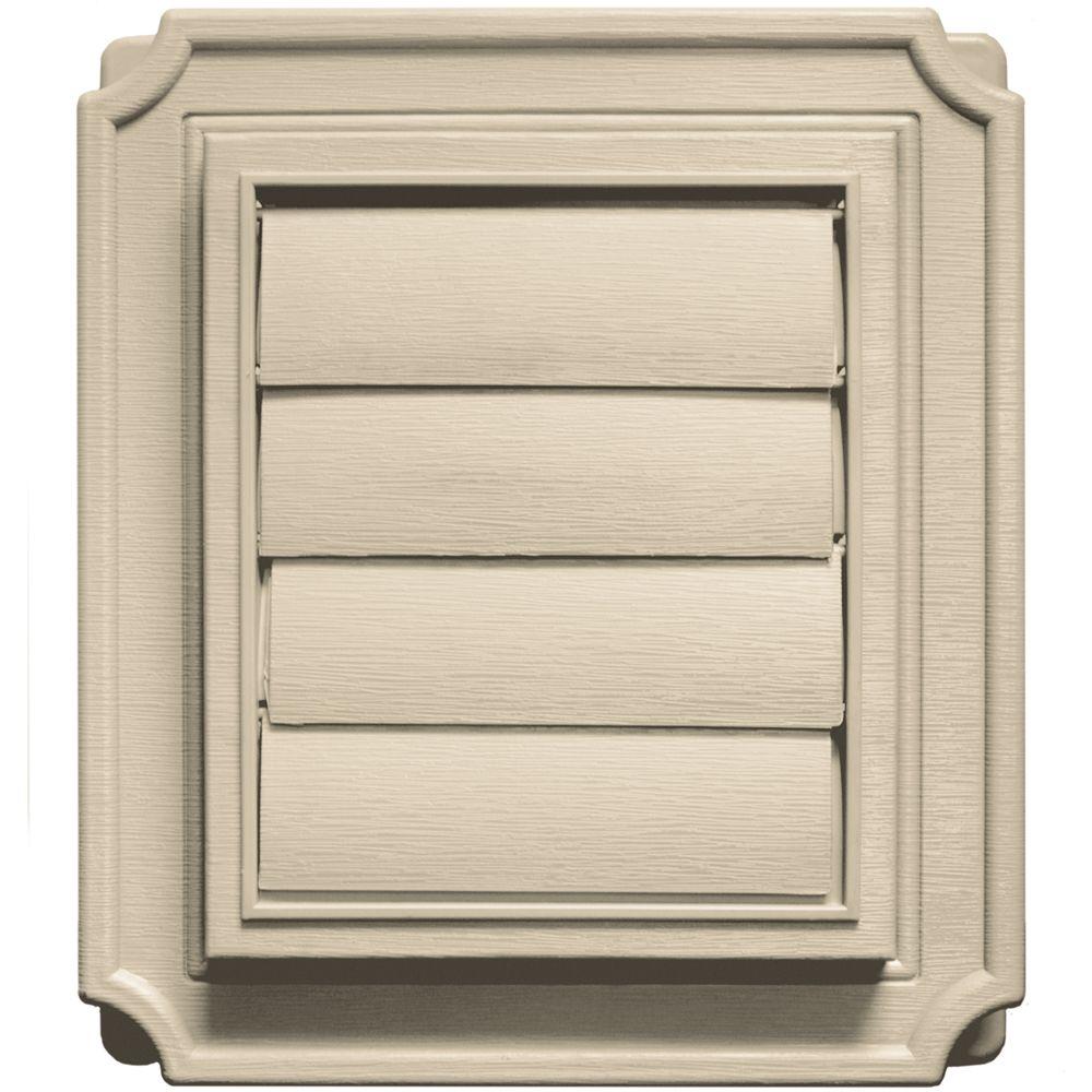 7.875 in. x 7.875 in. #011 Sandalwood Scalloped Exhaust Siding Vent - Super Arbor