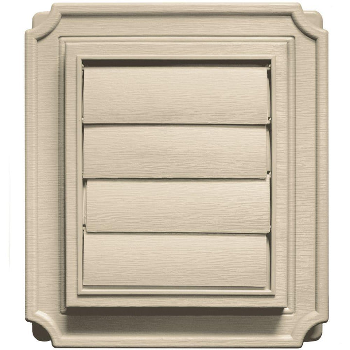 7.875 in. x 7.875 in. #011 Sandalwood Scalloped Exhaust Siding Vent - Super Arbor