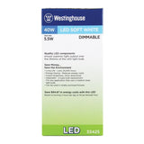 Westinghouse 40W Equivalent Soft White Omni A19 Dimmable LED Light Bulb