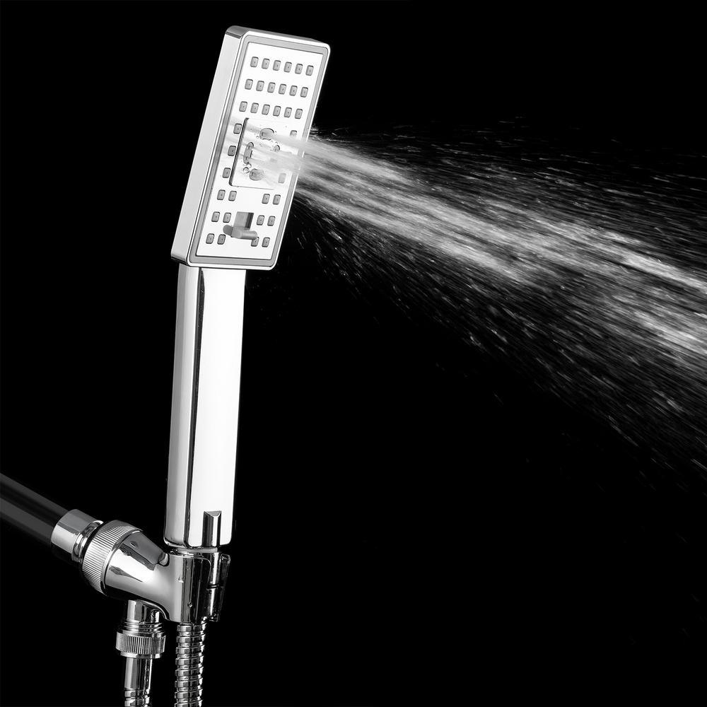2-Spray 5 in. Single Wall Mount Body Spray Handheld Shower Head in Chrome - Super Arbor