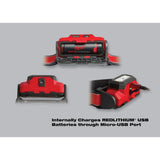 475 Lumens LED Rechargeable Hard Hat Headlamp w/BOLT White Type 1 Class C Full Brim Vented Hard Hat - Super Arbor