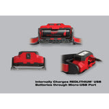 475 Lumens LED Rechargeable Hard Hat Headlamp w/BOLT White Type 1 Class C Full Brim Vented Hard Hat - Super Arbor