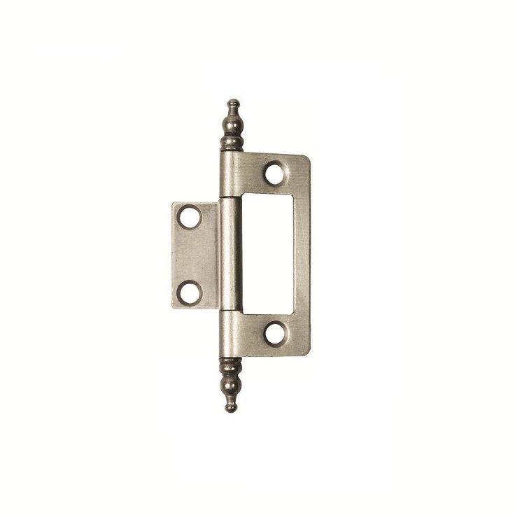 2 in. x 1-5/8 in. Satin Nickel Furniture Barrel Hinge