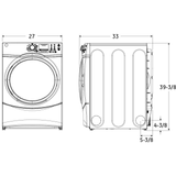GE 7.5-cu ft Reversible Side Swing Door Stackable Gas Dryer, White, ENERGY STAR (GFD45GSSMWW)