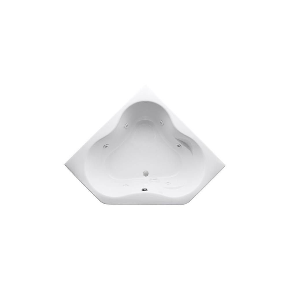 ProFlex 5454 4-1/2 ft. Acrylic Oval Drop-in Whirlpool in White - Super Arbor