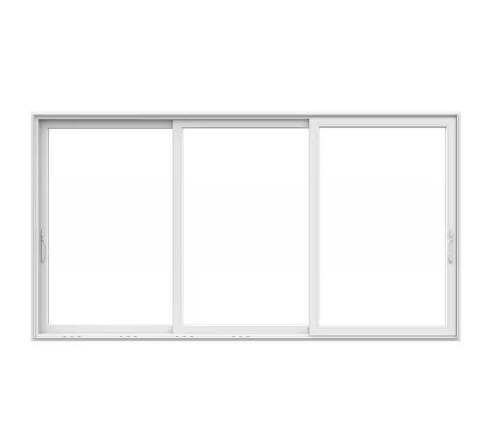 V4500 Multi-Slide 177 in. x 96 in. Universal Handing Low-E White Vinyl 3-Panel Prehung Patio Door