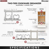 Rev-A-Shelf 20.75-in W x 18-in H 2-Tier Pull Out Metal Soft Close Basket