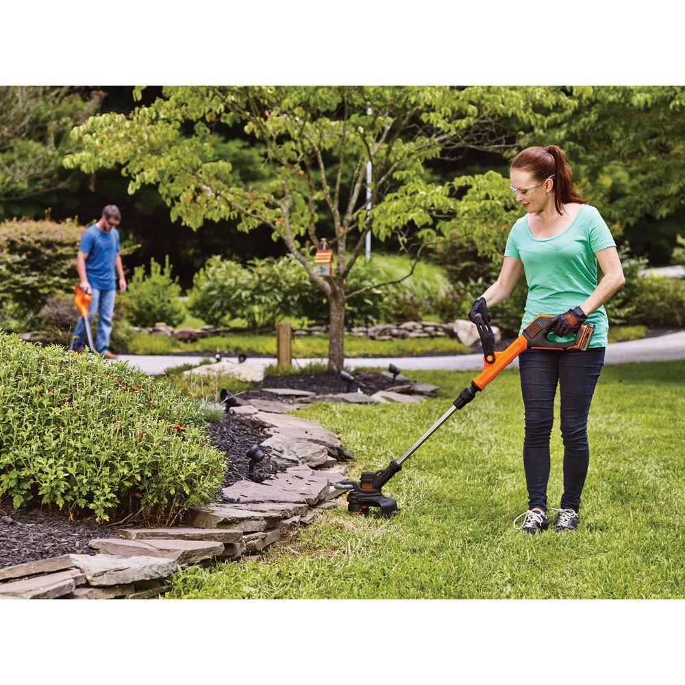 BLACK+DECKER 12 in. 20V MAX Lithium-Ion Cordless 2-in-1 String Grass Trimmer/Lawn Edger with (1) 2.5Ah Battery and Charger Included - Super Arbor