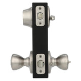 Tylo Satin Nickel Door Knob Combo Pack Featuring SmartKey Security with Microban Antimicrobial Technology - Super Arbor
