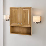 23-1/8 in. W x 27-7/8 in. H Framed Surface-Mount Bathroom Medicine Cabinet in Oak