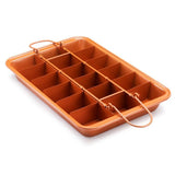Brooklyn Brownie Non-Stick Baking Pan with Built-in Slicer (18-Brownies Capacity)