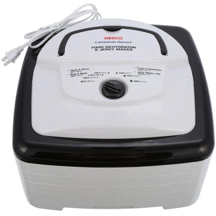 Square 4-Tray White Food Dehydrator and Jerky Maker