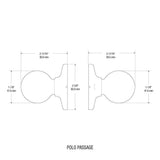Polo Satin Nickel Passage Hall/Closet Door Knob - Super Arbor