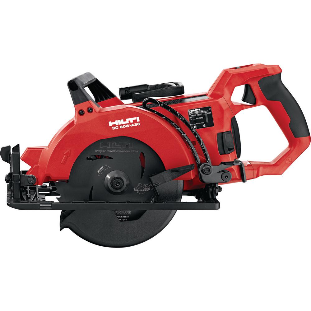 SC 60W-A 7-1/4 in. 36-Volt Cordless Brushless Worm Drive Circular Saw Kit with Li-Ion Battery Pack, SPX Blades and More - Super Arbor