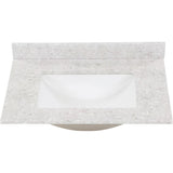 37 in. W x 22 in. D Stone Effects Vanity Top in Cold Fusion with White Sink - Super Arbor