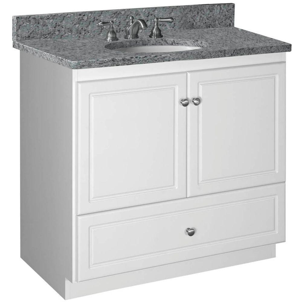 Ultraline 60 in. W x 21 in. D x 34.5 in. H Vanity for Center Basin Cabinet Only in Satin White - Super Arbor