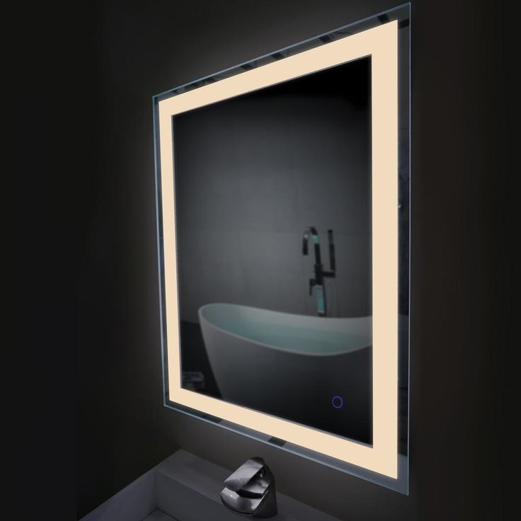 Edison Tri-Color 30 in. x 36 in. Single LED Wall Mounted Backlit LED Bathroom Mirror