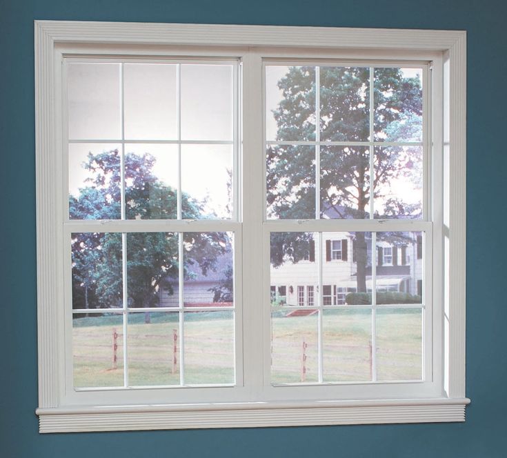 RELIABILT 105 Series New Construction 35-1/2-in x 59-1/2-in x 2-5/8-in Jamb White Vinyl Low-e Argon Single Hung Window with Grids Half Screen Included