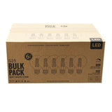 60-Watt Equivalent G25 Globe Vanity Clear Glass Vintage Edison Filament Dimmable LED Light Bulb Soft White (6-Pack)