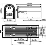 Edson Medium, Steel, Post Mount Mailbox, Gray - Super Arbor
