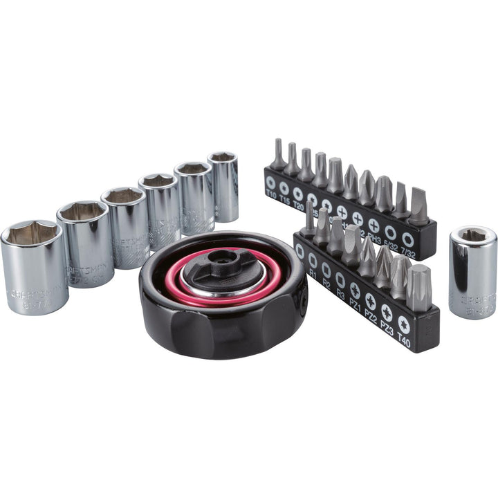 Craftsman 1/4 in. Drive Palm Socket and Ratchet Set, 26 pc