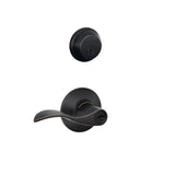 Accent Satin Nickel Single Cylinder Deadbolt and Entry Door Lever Combo Pack - Super Arbor