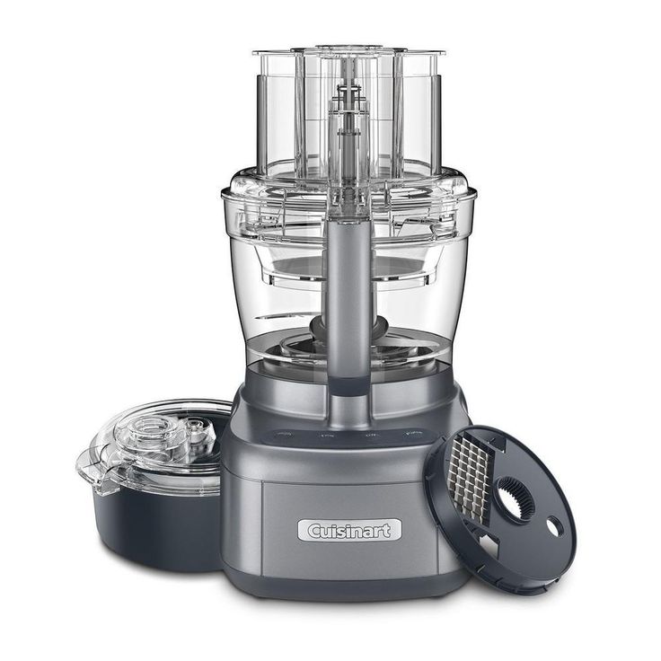 Elemental 13-Cup 3-Speed Gray Food Processor and Dicing Kit