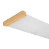 Commercial Electric 48 in. x 10 in. 4200 Lumens Light Oak Wood Painted End Caps Integrated LED Panel Light Selectable CCT Kitchen Lighting