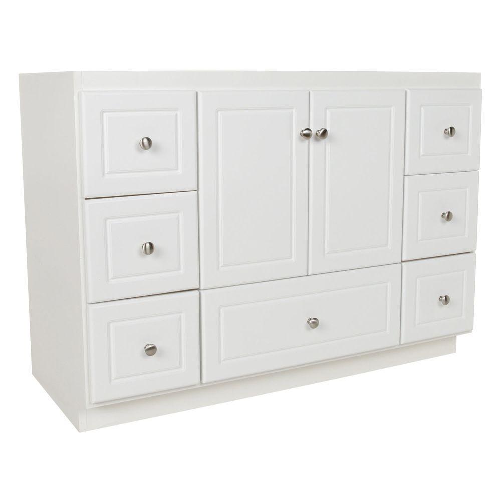 Ultraline 48 in. W x 21 in. D x 34.5 in. H Vanity Cabinet Only in Natural Alder - Super Arbor