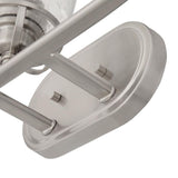 Inspiration 23.19 in. 3-Light Brushed Nickel Bathroom Vanity Light with Glass Shades