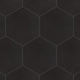 Merola Tile Textile Hex Black 8-5/8 in. x 9-7/8 in. Porcelain Floor and Wall Tile (11.56 sq. ft. / case)