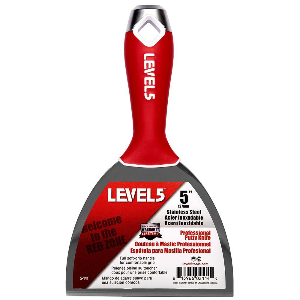 5 in. Stainless Steel Putty Knife with Hammerend - Super Arbor