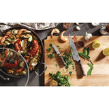 15 in. Stainless Steel Nonstick Grill Pan in Red with Glass Lid