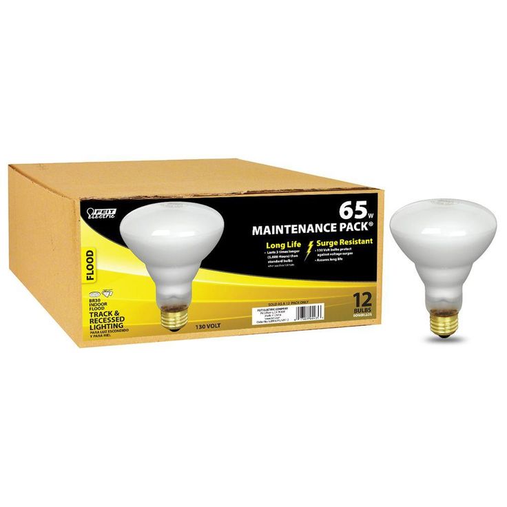 Feit Electric 65-Watt Soft White Dimmable Incandescent BR30 Flood Light Bulb Maintenance Pack (12-Pack)
